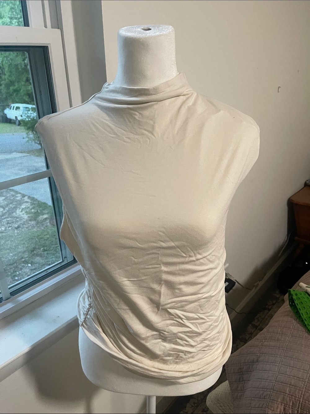 a new day Cream Mock Neck Sleeveless Tank